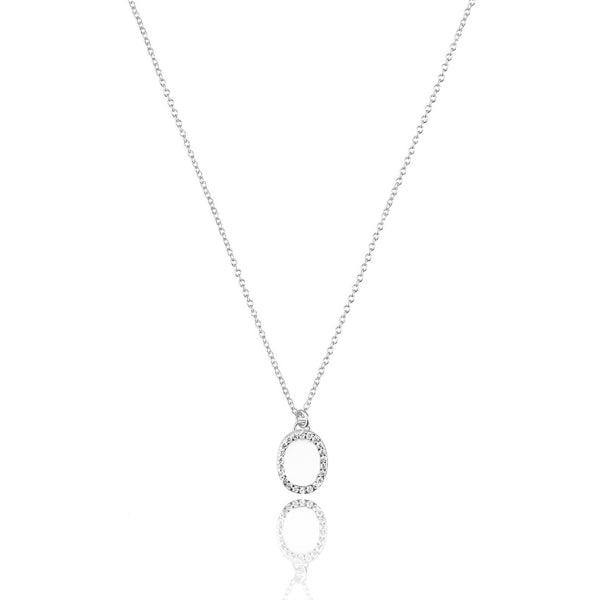 Silver Oval Pendant Necklace | Womens Sterling Silver Necklaces Necklaces Sterling Silver Necklaces