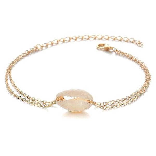 Delicate Gold Seashell Anklet | Womens Shell Anklets Anklets Beach Anklets