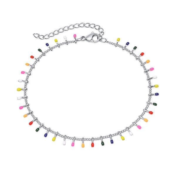 Multicolor Charm Anklet | Womens Chain Anklets Anklets Beach Anklets